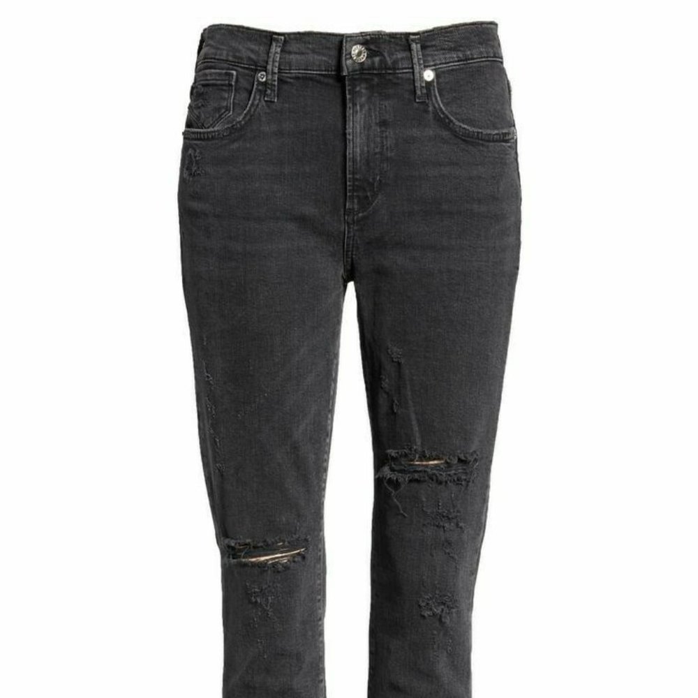 Agolde Sophie Distressed Skinny Jeans in Grey/Renegade